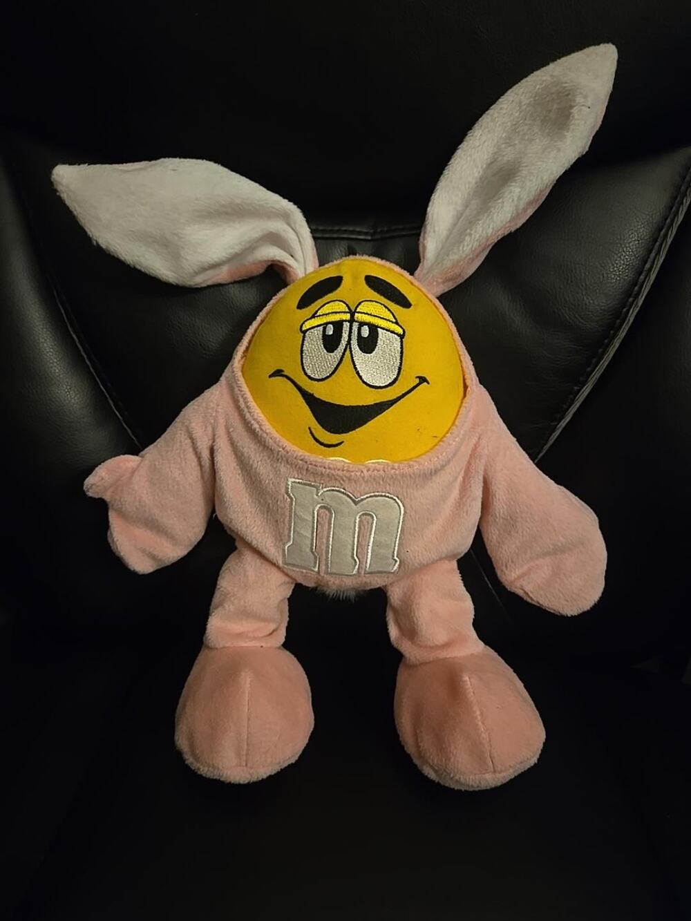 M&M’s Yellow Easter Bunny Plush Pink Costume 10” Mars Candy Character